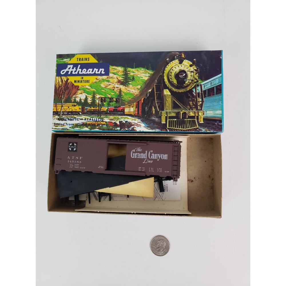 Trains Athearn HO 5014 40 FT BOX ATSF SANTA FE GRAND CANYON LINE